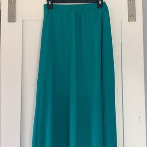 Turquoise maxi skirt